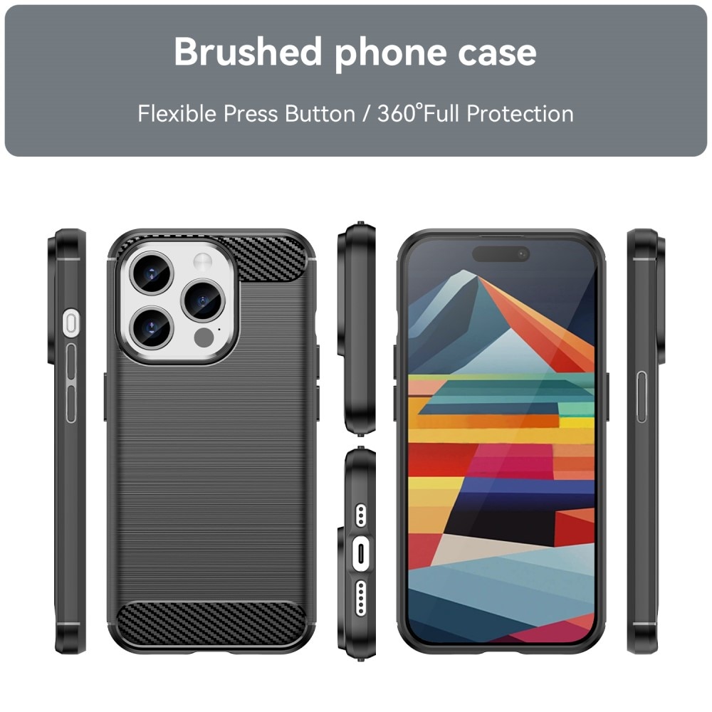 iPhone 15 Pro Kuori TPU Brushed Black