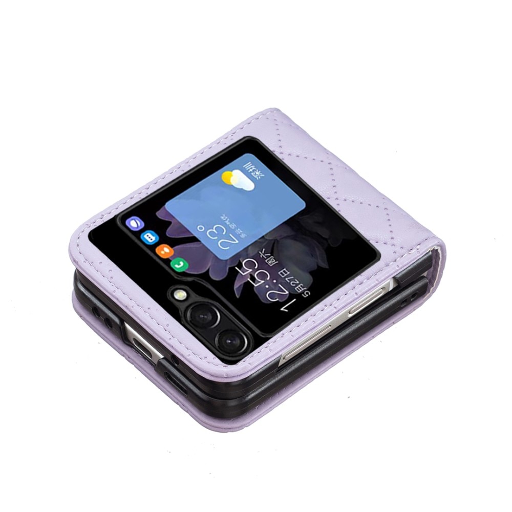 Kotelo Samsung Galaxy Z Flip 5 Quilted liila