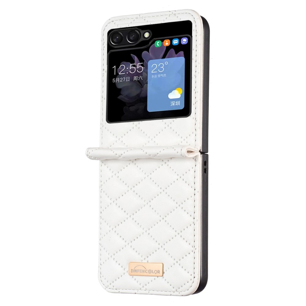 Kotelo Samsung Galaxy Z Flip 5 Quilted valkoinen