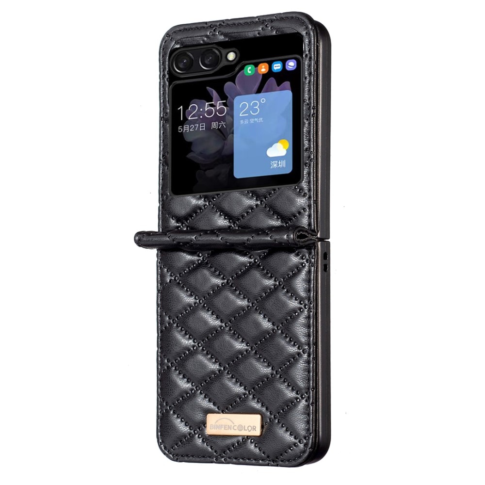 Kotelo Samsung Galaxy Z Flip 5 Quilted musta