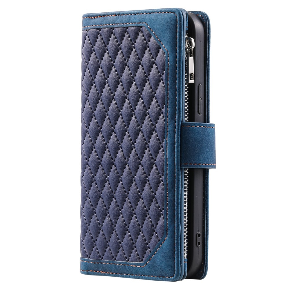 Lompakkolaukku iPhone 15 Pro Quilted Sininen