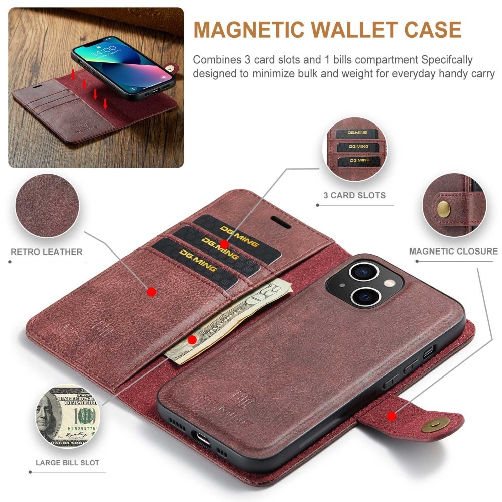 Magnet Wallet iPhone 15 Red