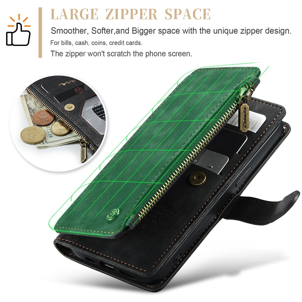 Zipper Wallet iPhone 15 Pro Musta