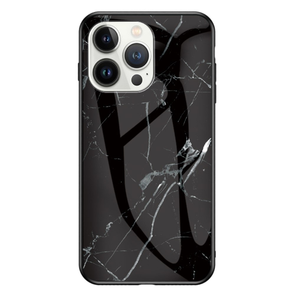 Panssarilasi Kuori iPhone 15 Pro musta marmoria