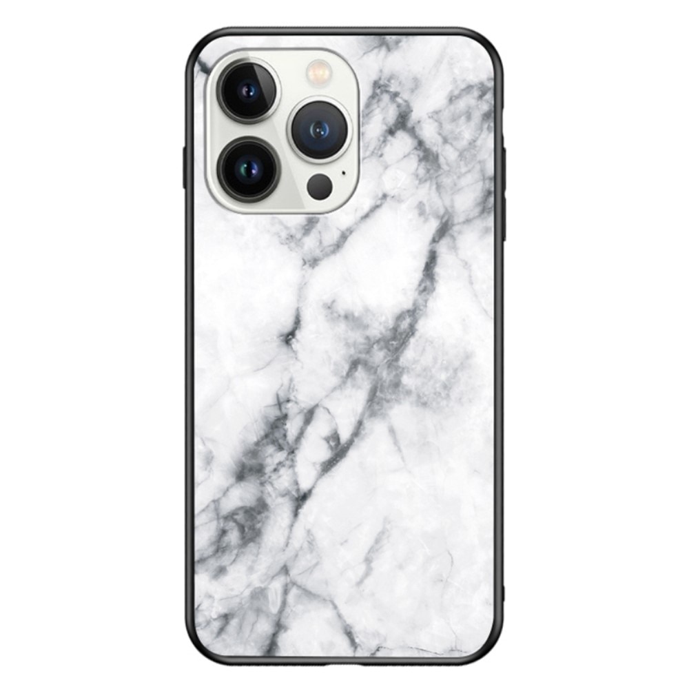 Panssarilasi Kuori iPhone 15 Pro valkoista marmoria