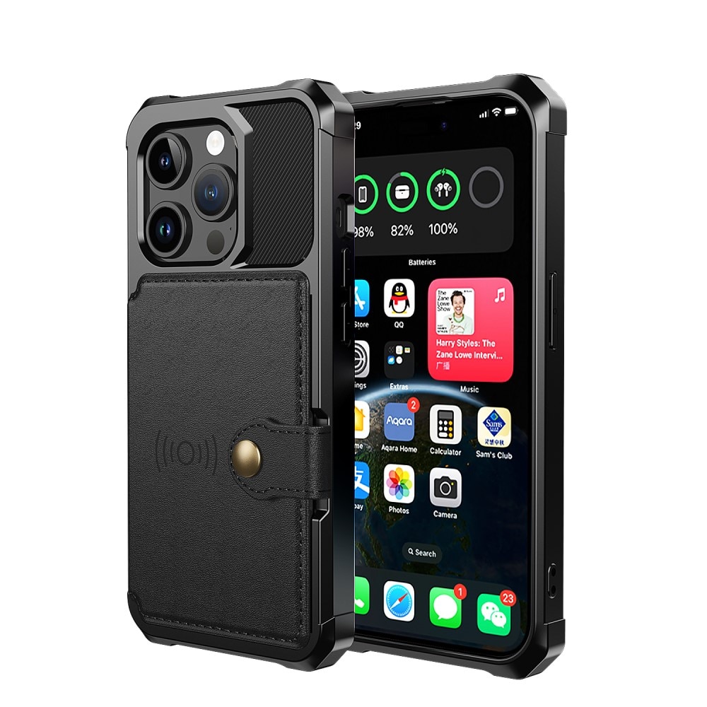 Tough Multi-slot Case iPhone 15 Pro Musta