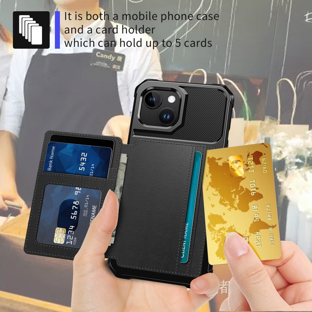 Tough Multi-slot Case iPhone 15 Plus musta