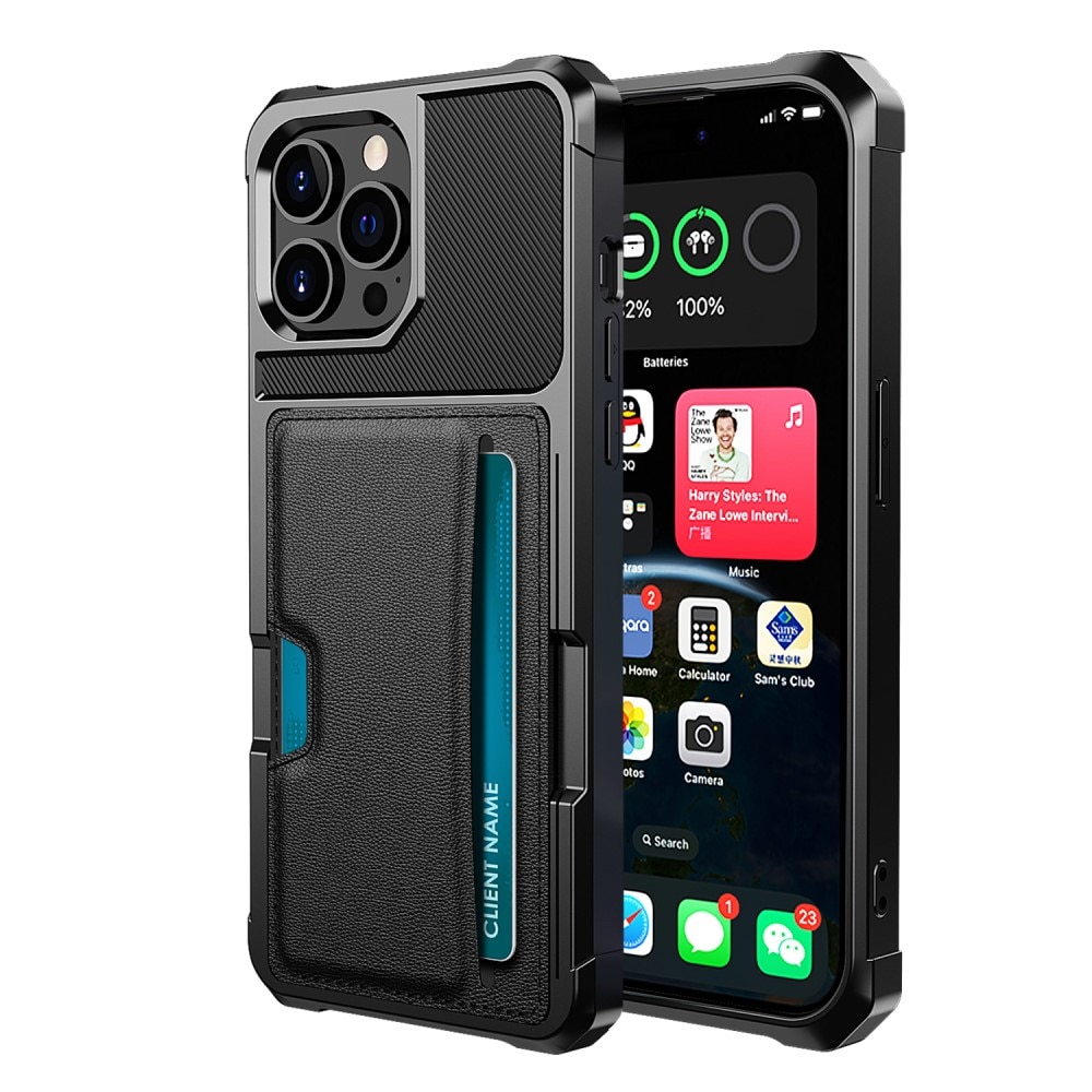 Tough Card Case iPhone 15 Pro musta