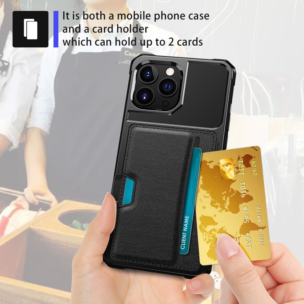 Tough Card Case iPhone 15 Pro musta