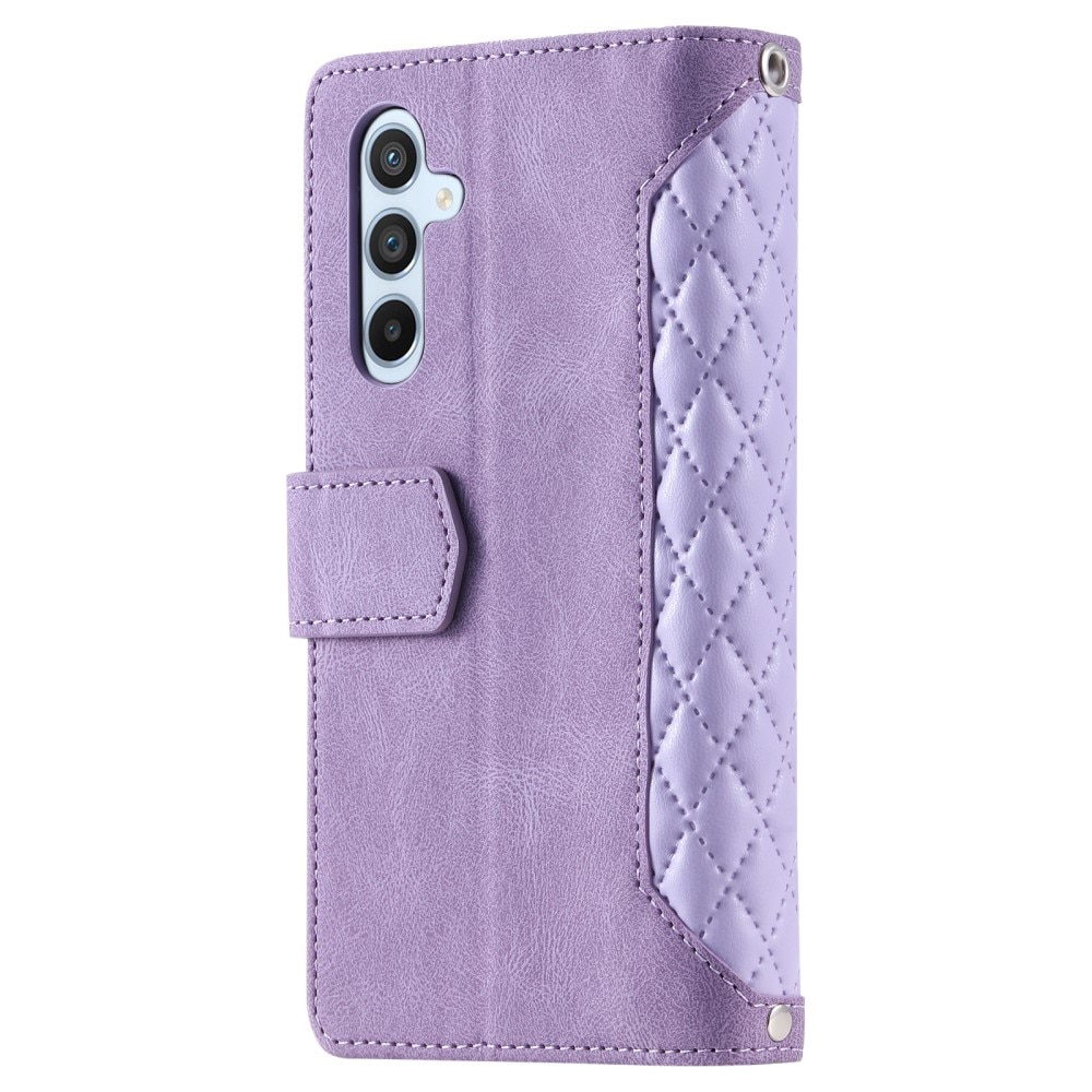 Lompakkolaukku Samsung Galaxy S24 Quilted Liila