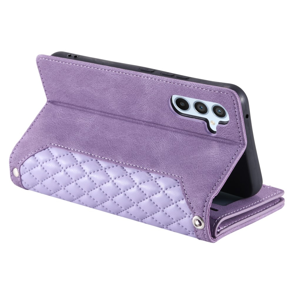 Lompakkolaukku Samsung Galaxy S24 Quilted Liila