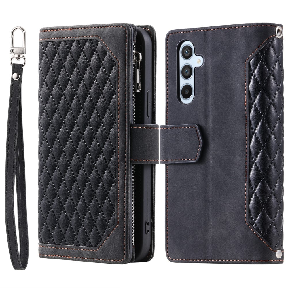 Lompakkolaukku Samsung Galaxy S24 Plus Quilted Musta