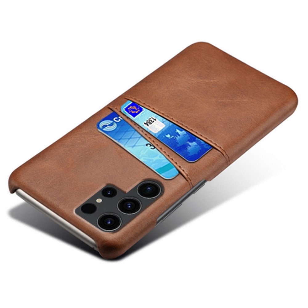 Card Slots Case Samsung Galaxy S24 Ultra ruskea