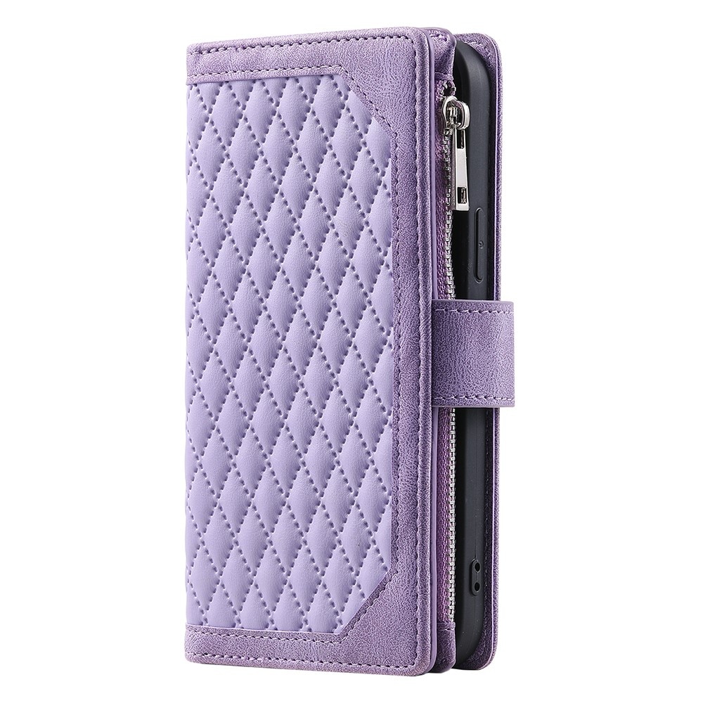 Lompakkolaukku Samsung Galaxy A55 Quilted Liila