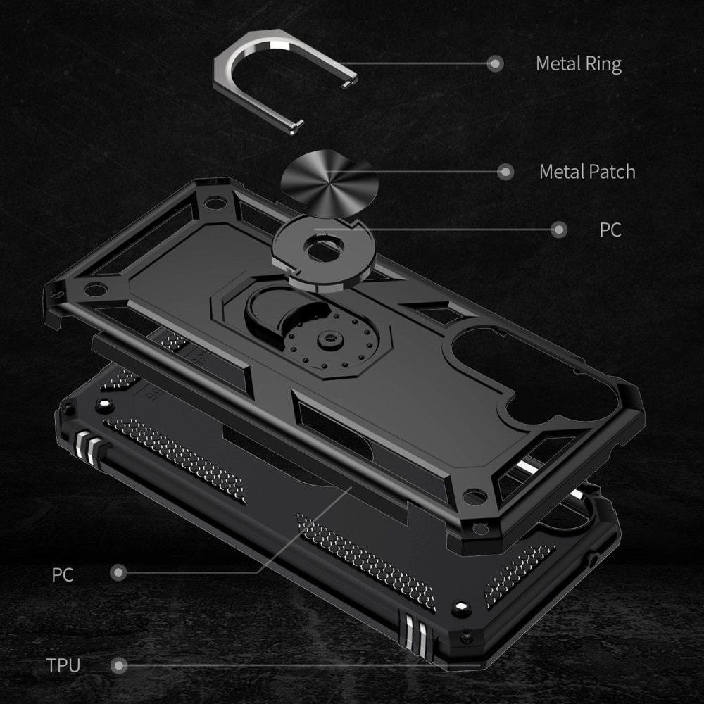 Hybridikuori Tech Ring Samsung Galaxy A55 musta