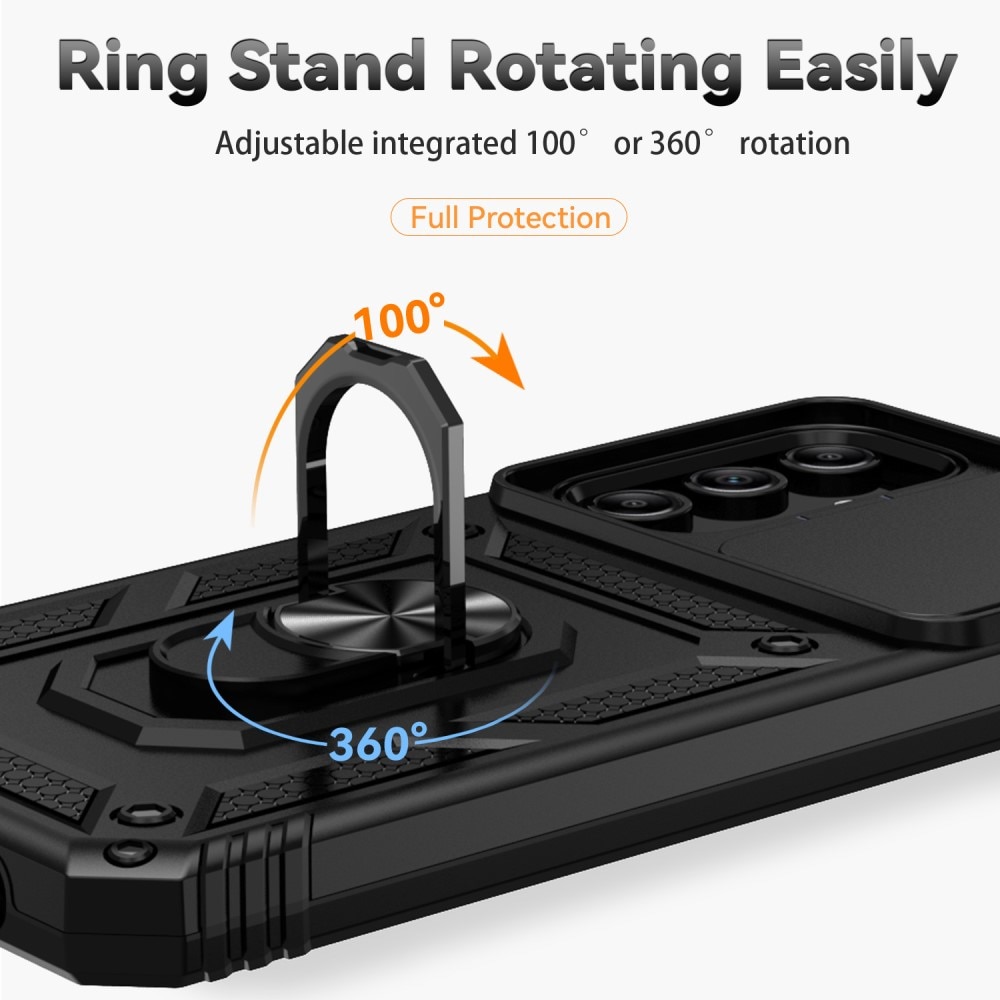 Hybridikuori Ring + Kamerasuojalla Samsung Galaxy A55 Musta