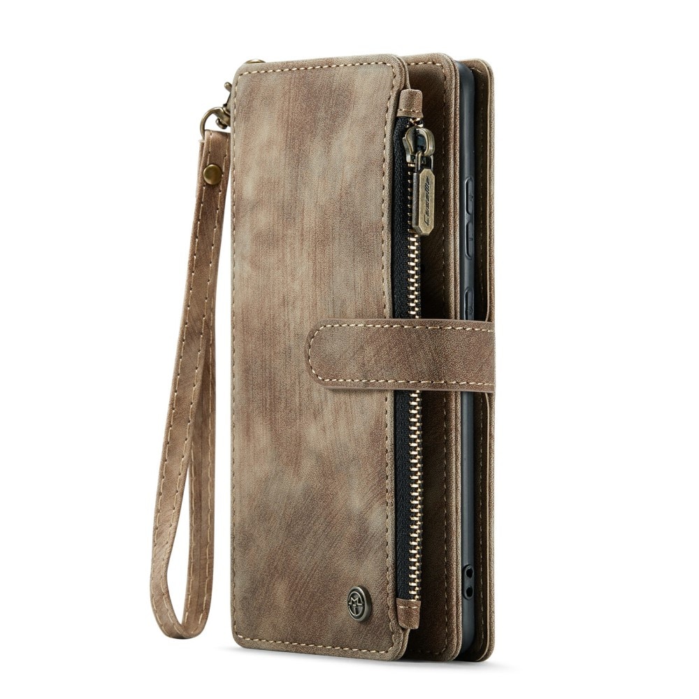 Zipper Wallet Samsung Galaxy S24 Ruskea