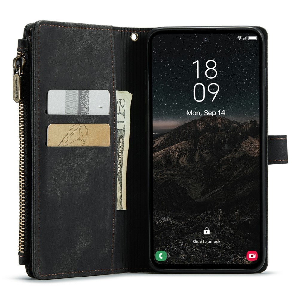 Zipper Wallet Samsung Galaxy S24 Musta