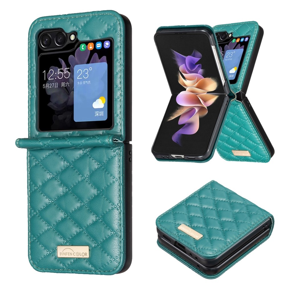 Kotelo Samsung Galaxy Z Flip 6 Quilted vihreä