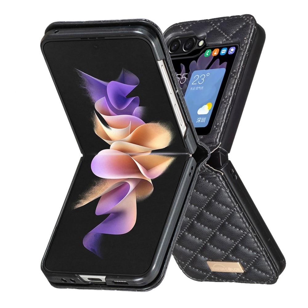 Kotelo Samsung Galaxy Z Flip 6 Quilted musta