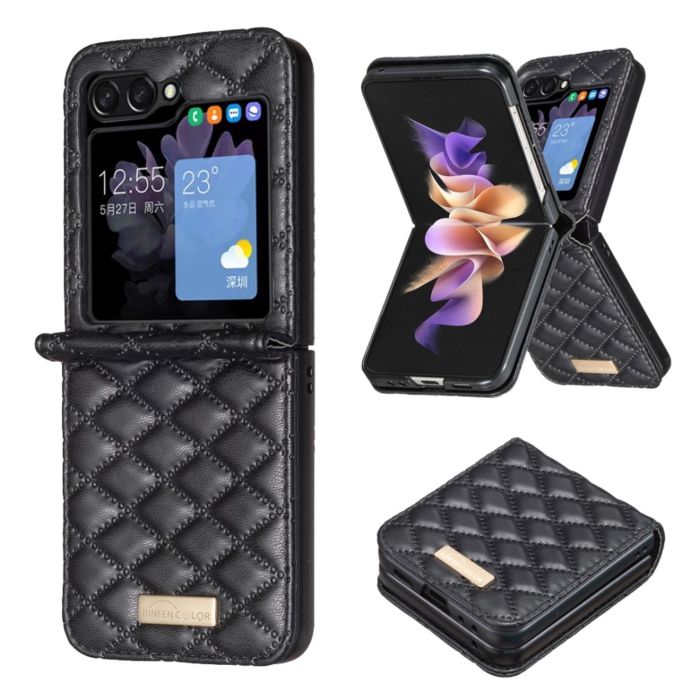 Kotelo Samsung Galaxy Z Flip 6 Quilted musta