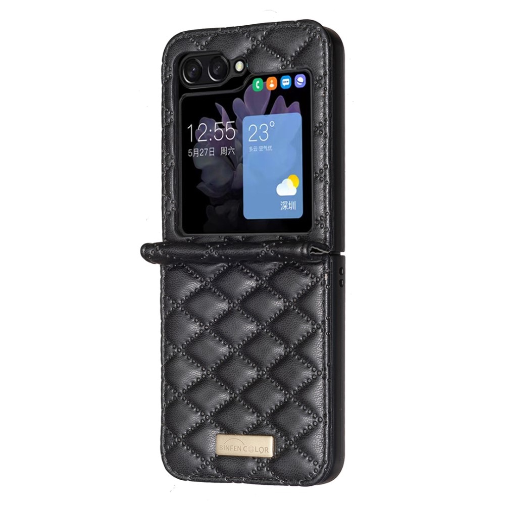 Kotelo Samsung Galaxy Z Flip 6 Quilted musta