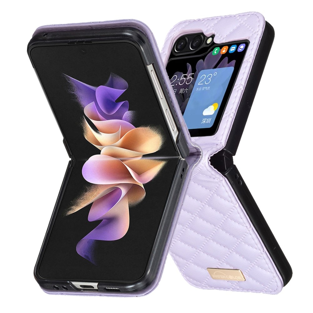 Kotelo Samsung Galaxy Z Flip 6 Quilted liila