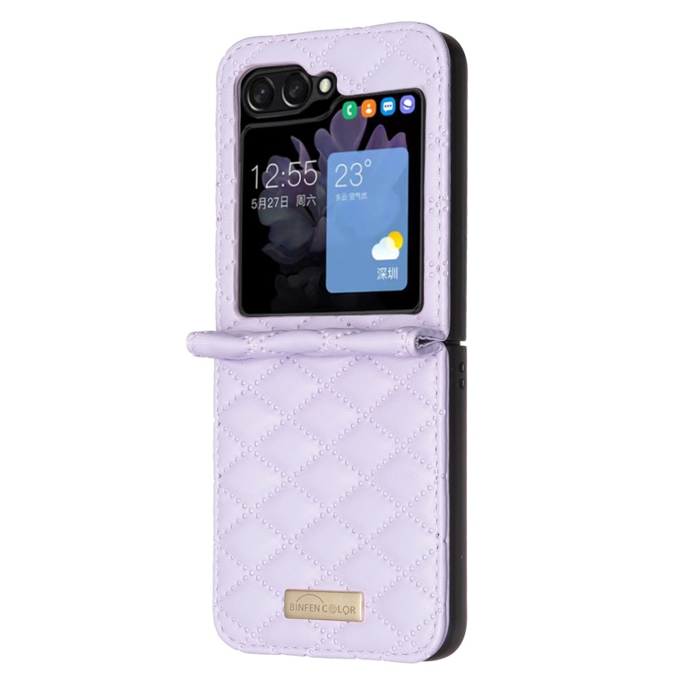 Kotelo Samsung Galaxy Z Flip 6 Quilted liila