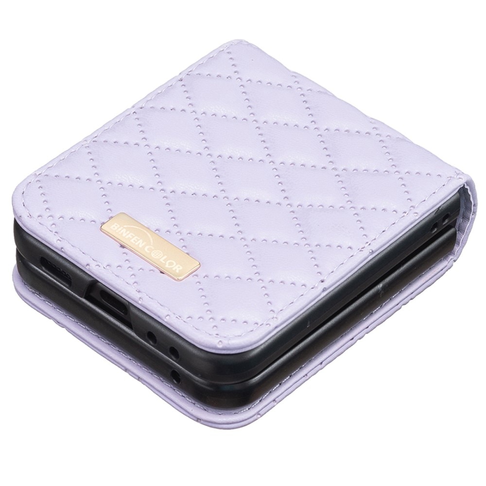 Kotelo Samsung Galaxy Z Flip 6 Quilted liila