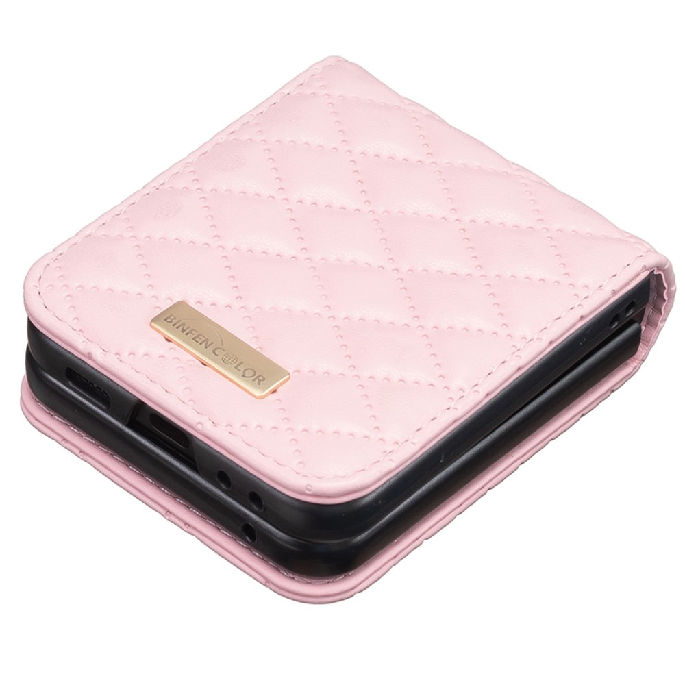 Kotelo Samsung Galaxy Z Flip 6 Quilted vaaleanpunainen