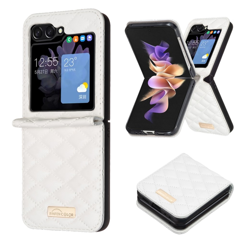 Kotelo Samsung Galaxy Z Flip 6 Quilted valkoinen