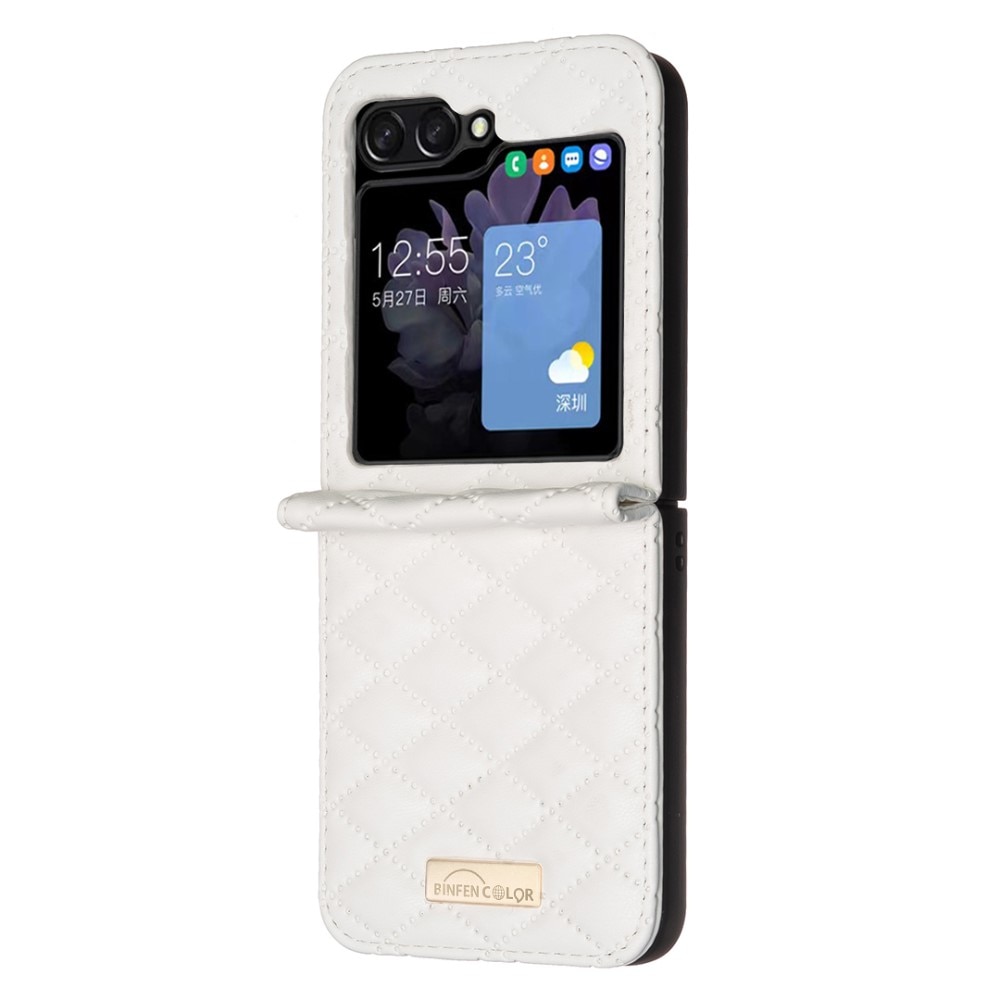 Kotelo Samsung Galaxy Z Flip 6 Quilted valkoinen