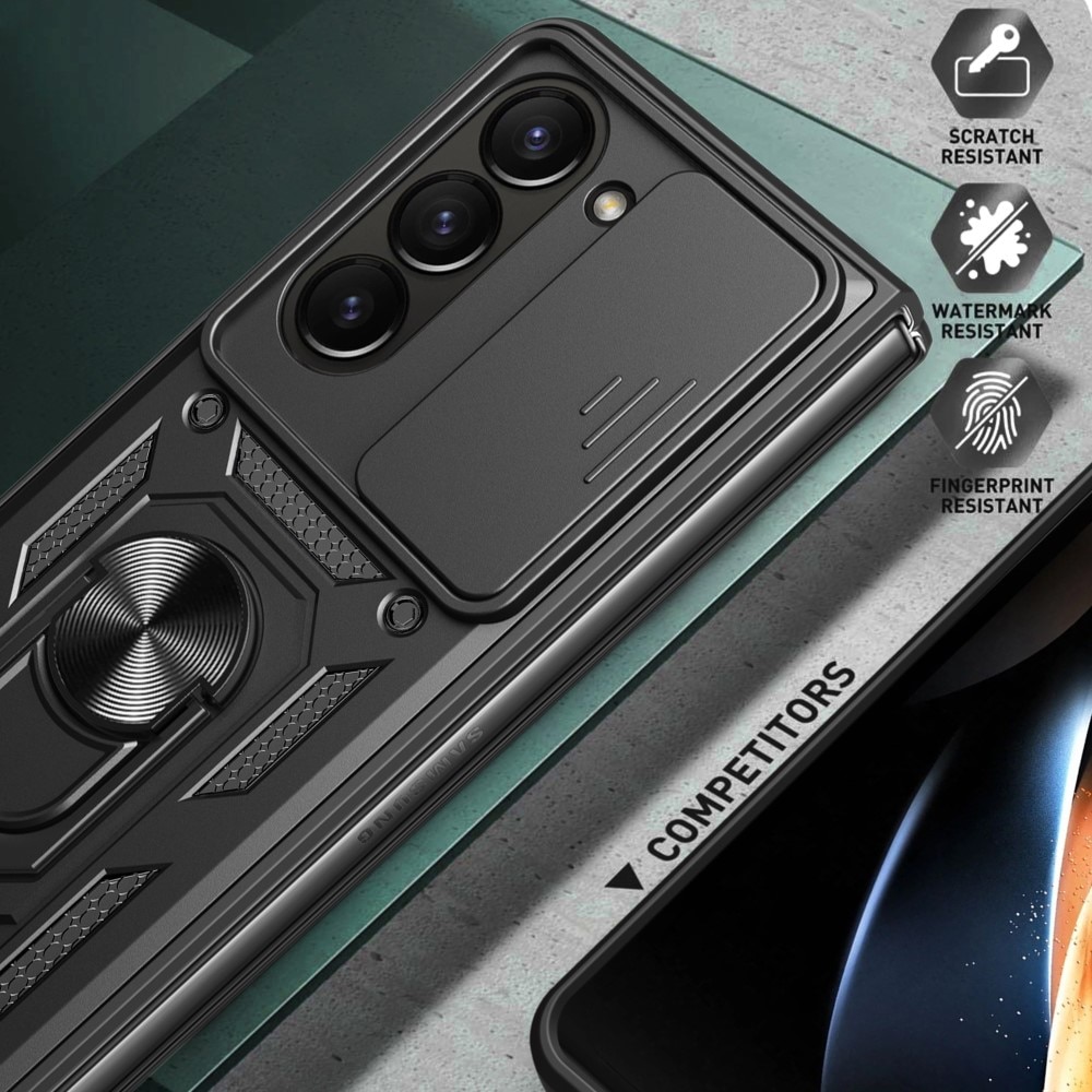 Hybridikuori Tech Ring+Kamerasuojalla Samsung Galaxy Z Fold 6 musta