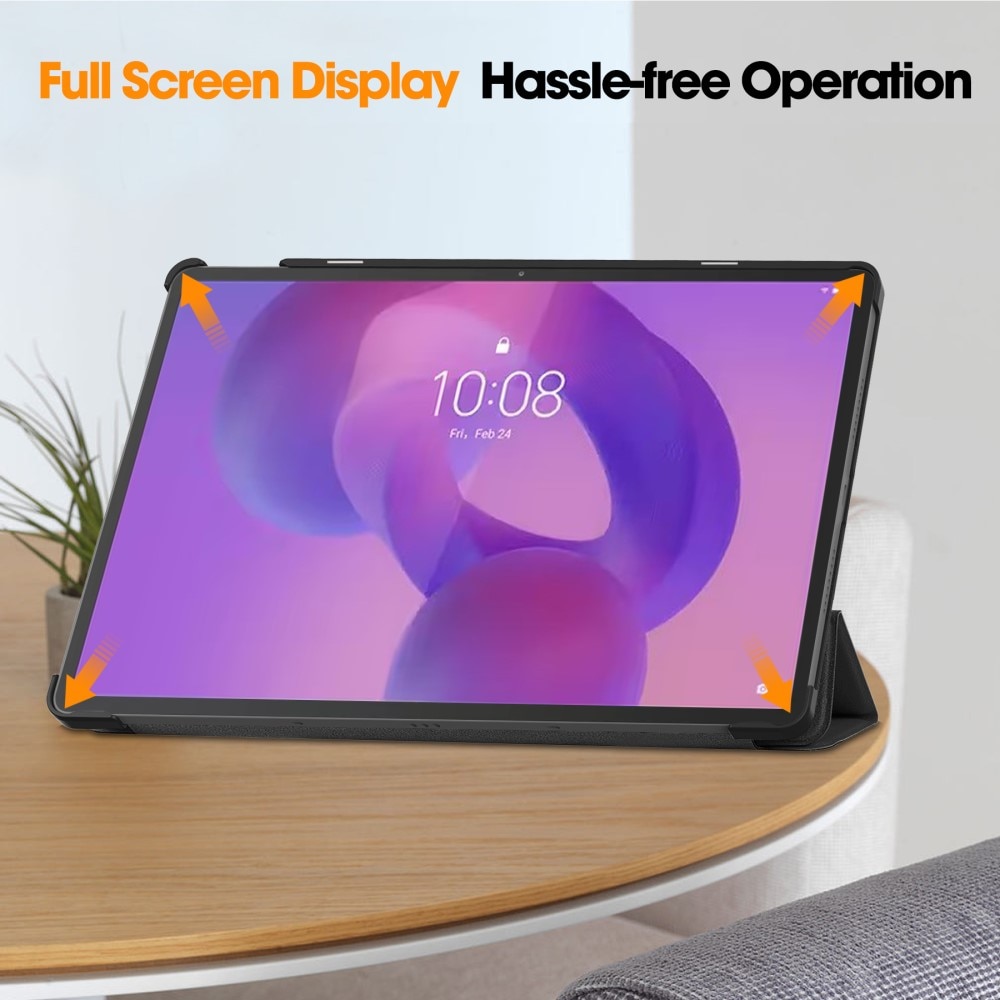 Kotelo Tri-fold Lenovo Idea Tab Pro Musta