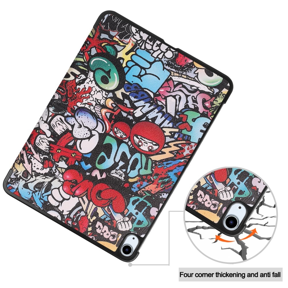 iPad Air 11 6th Gen (2024) Kotelo Tri-fold - Graffiti