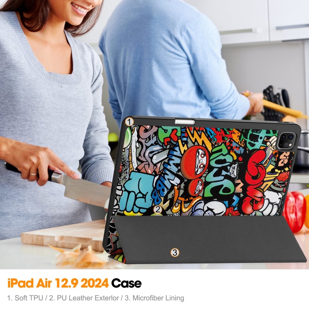 Kotelo Tri-fold Apple iPad Air 13 2nd Gen (2025) Graffiti