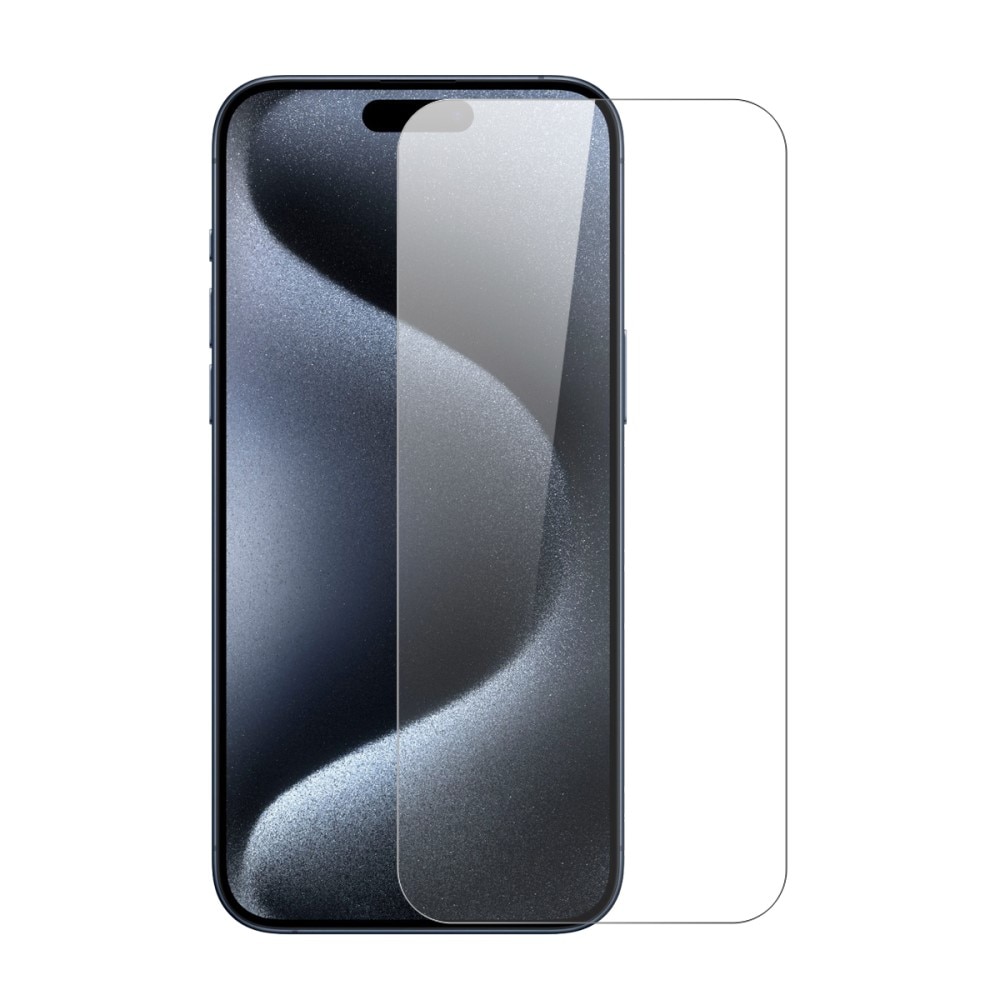 Näytön Panssarilasi  näytönsuoja asennuskehyksellä iPhone 15 Pro (2-pack)