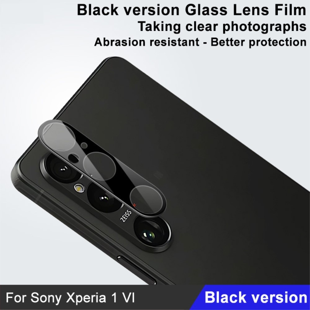 Panssarilasi Kameran Linssinsuoja Sony Xperia 1 VI Musta