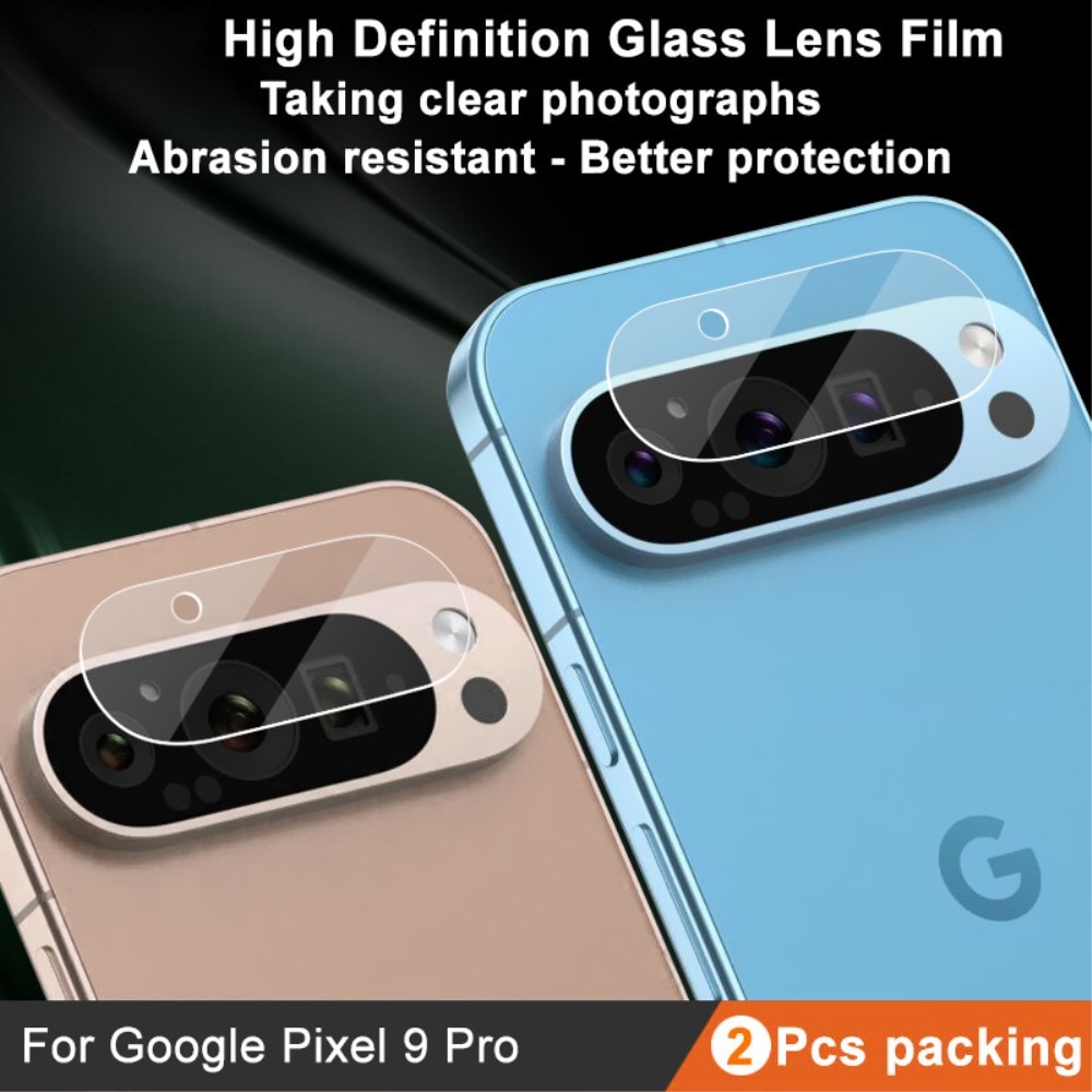 2-pack Panssarilasi Kameran Linssinsuoja Google Pixel 9 Pro kirkas