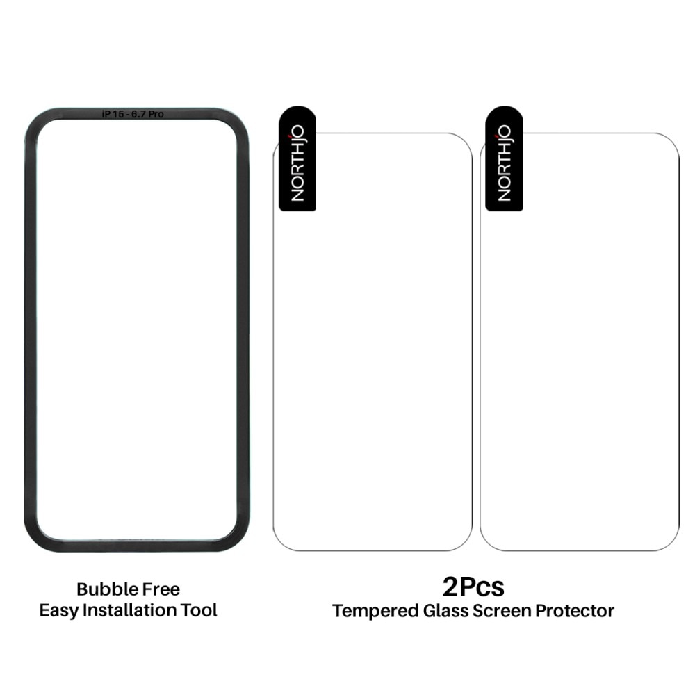 Näytön Panssarilasi  näytönsuoja asennuskehyksellä iPhone 16 Pro Max (2-pack)