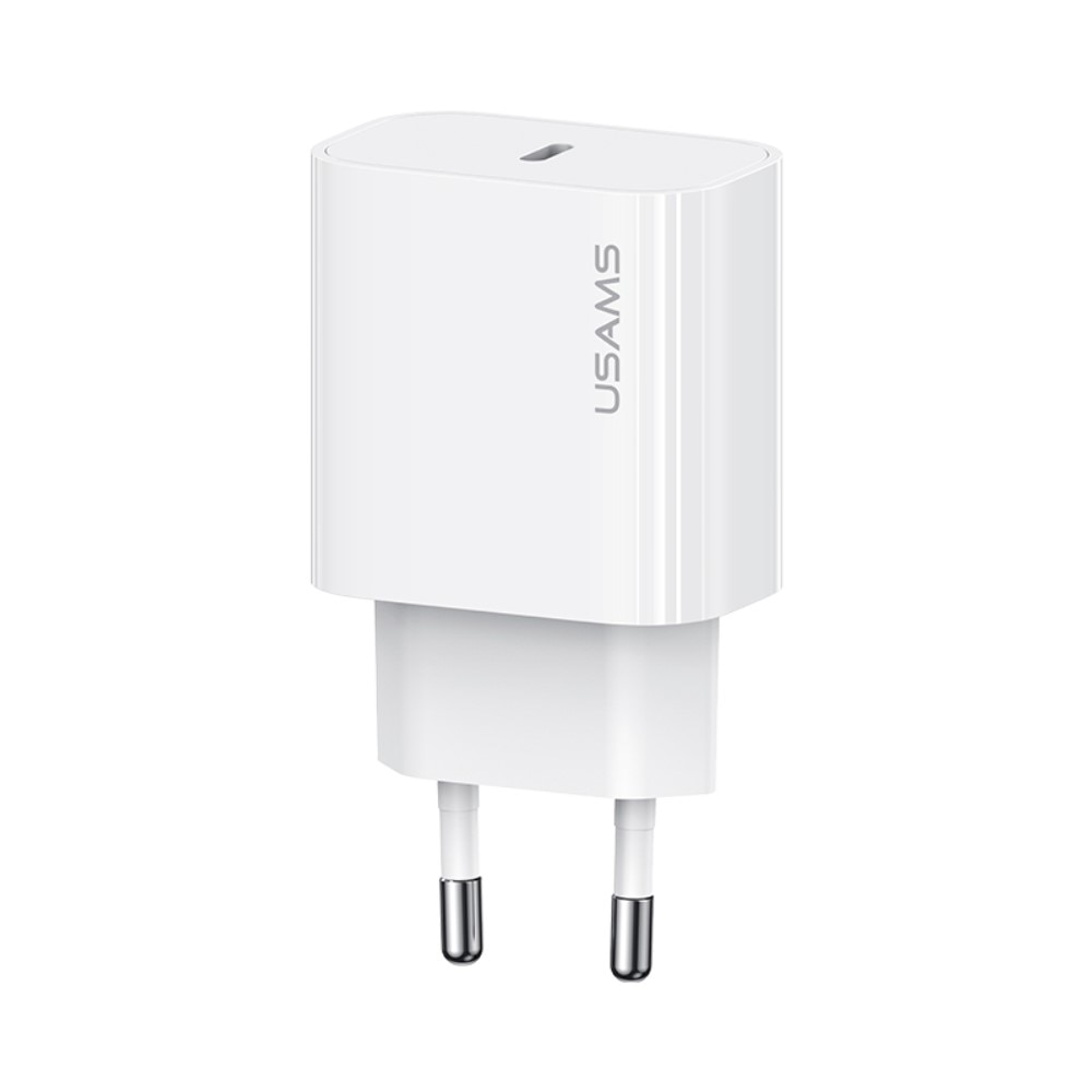 Seinälaturi USB-C 20W valkoinen