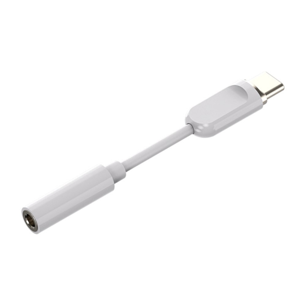 USB-C Kuulokeadapteri USB-C - 3,5mm DAC  valkoinen