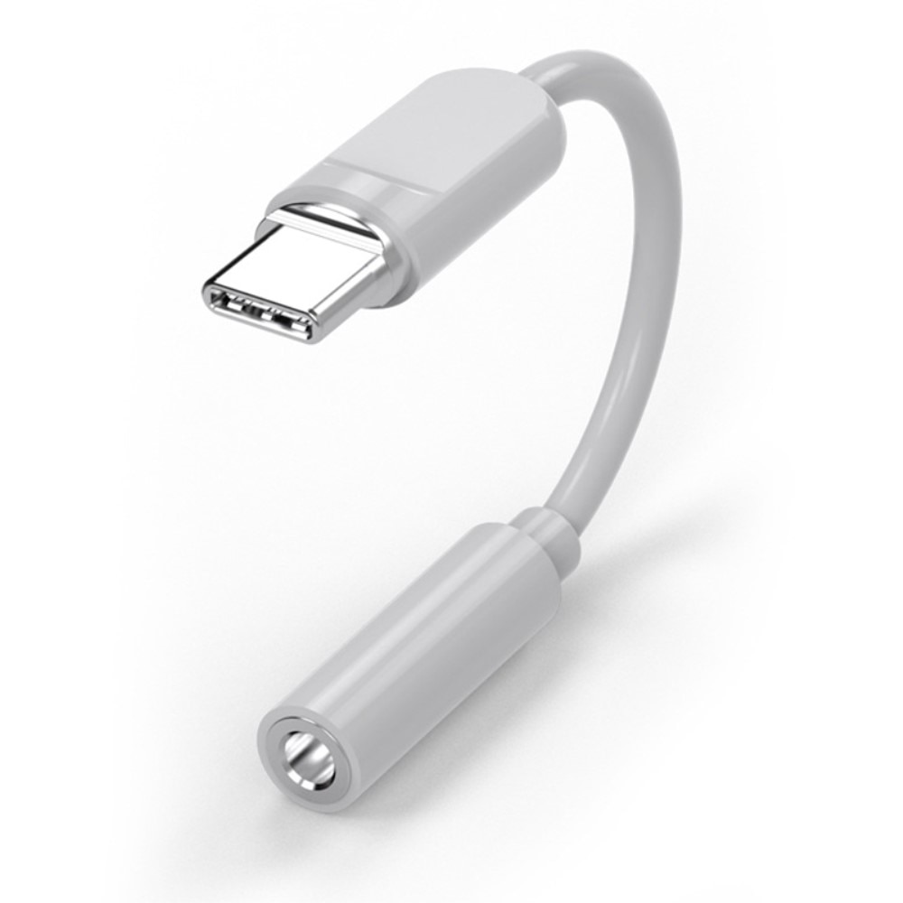 USB-C Kuulokeadapteri USB-C - 3,5mm DAC  valkoinen