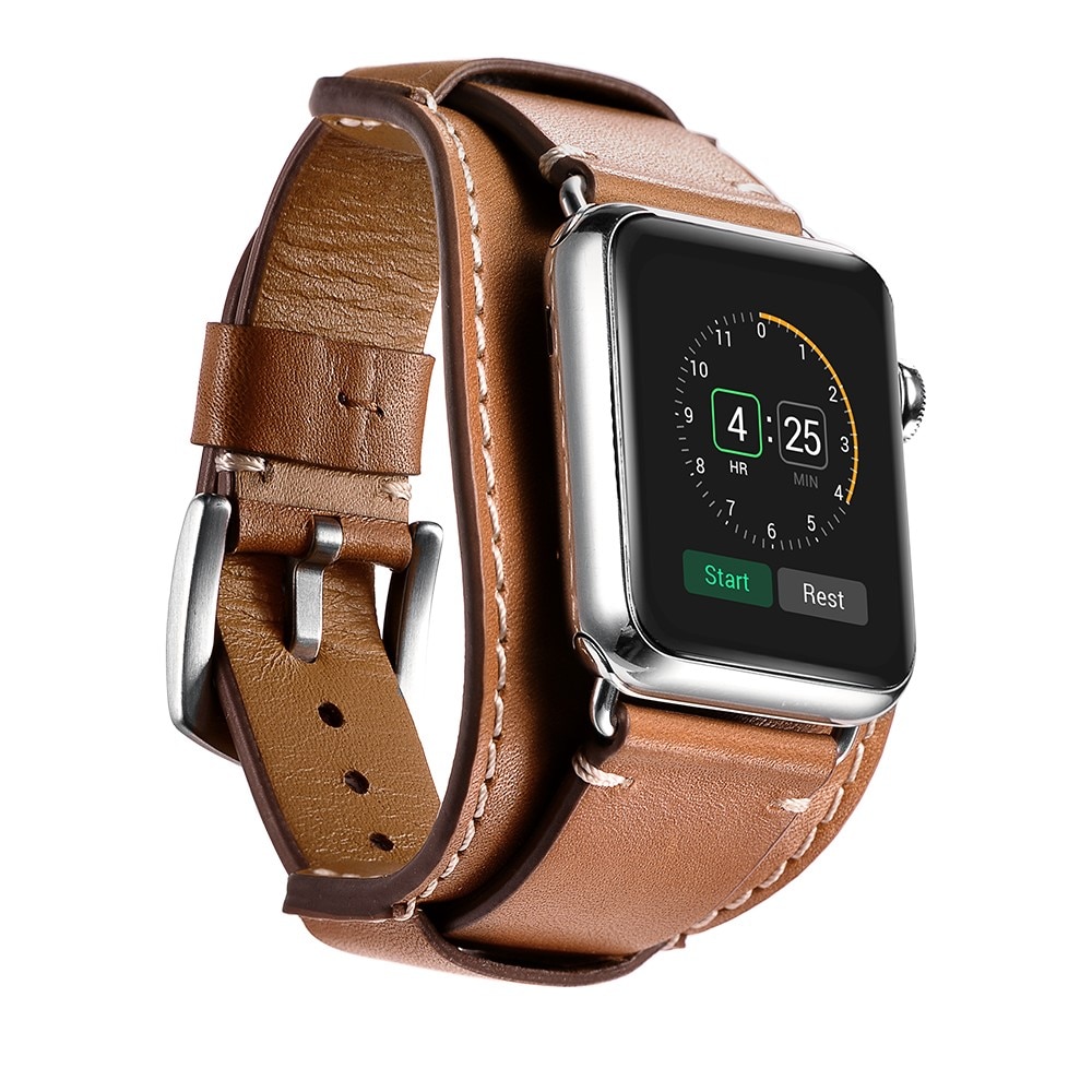 Brett Nahkaranneke Apple Watch SE 44mm ruskea