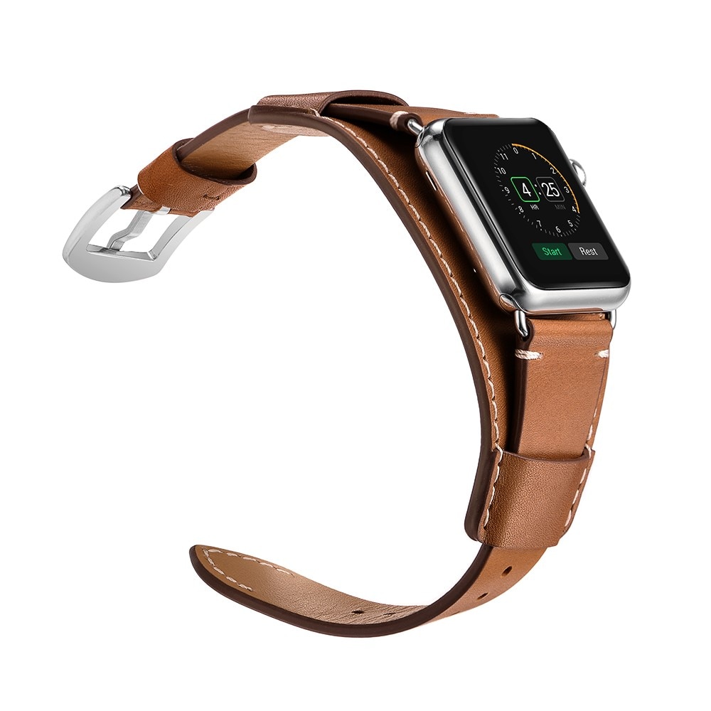 Brett Nahkaranneke Apple Watch 45mm Series 8 ruskea