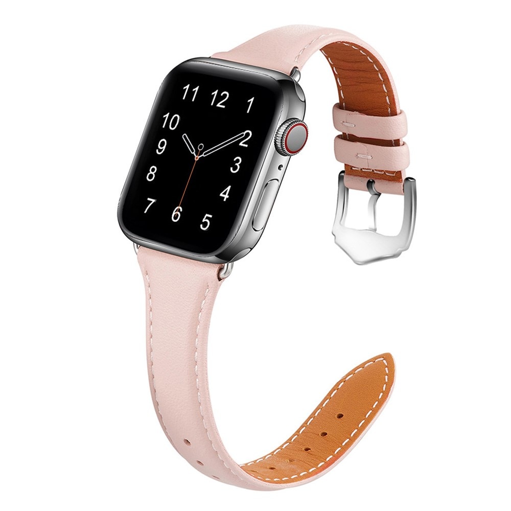 Slim Nahkaranneke Apple Watch 41mm Series 9 vaaleanpunainen