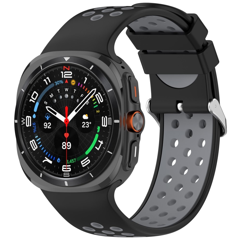 Silikoniranneke Urheilu Samsung Galaxy Watch Ultra 47mm musta