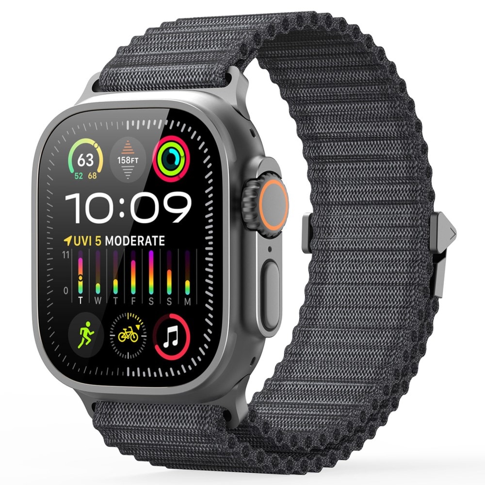 Active Nylon Ranneke Apple Watch SE 44mm harmaa