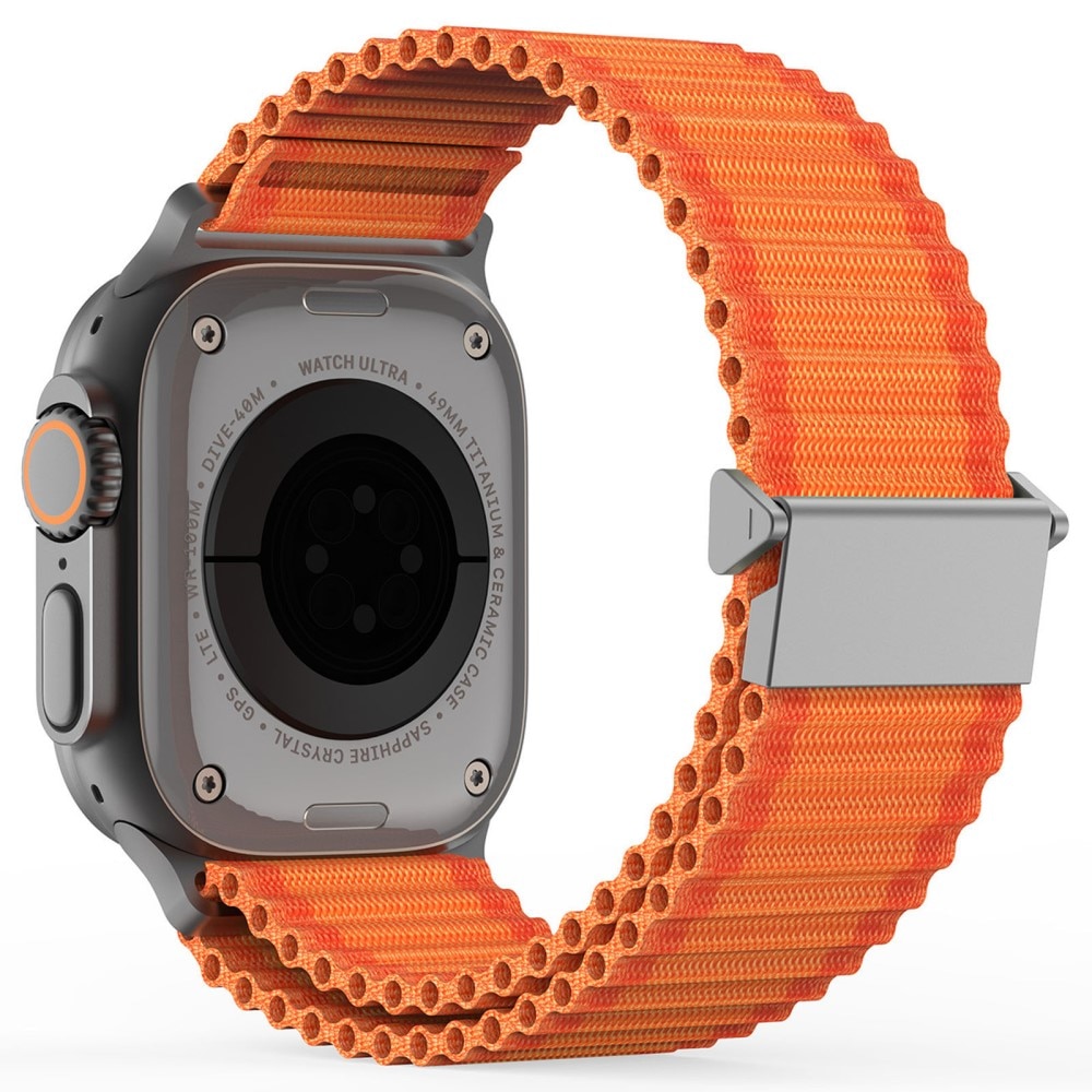 Active Nylon Ranneke Apple Watch Series 4-6 44mm oranssi