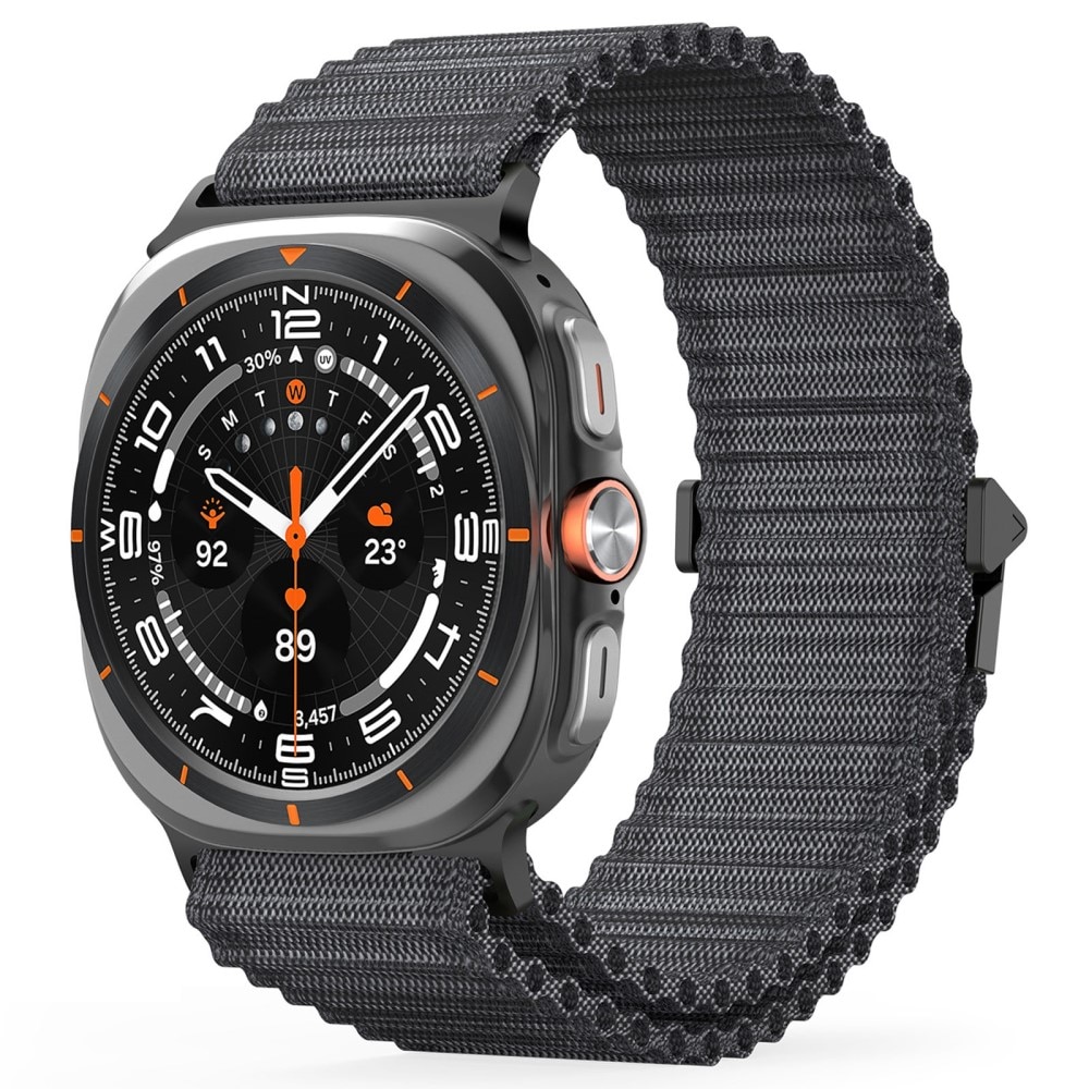 Active Nylon Ranneke Samsung Galaxy Watch Ultra 47mm harmaa